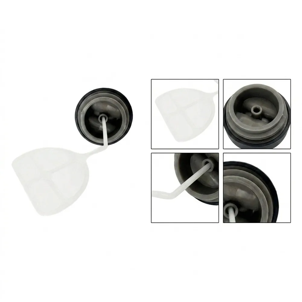 Fuel Tank Replacement Cap Made from Fuel-Resistant PP Plastic with Compression Seal and Integrated Strap for Stability