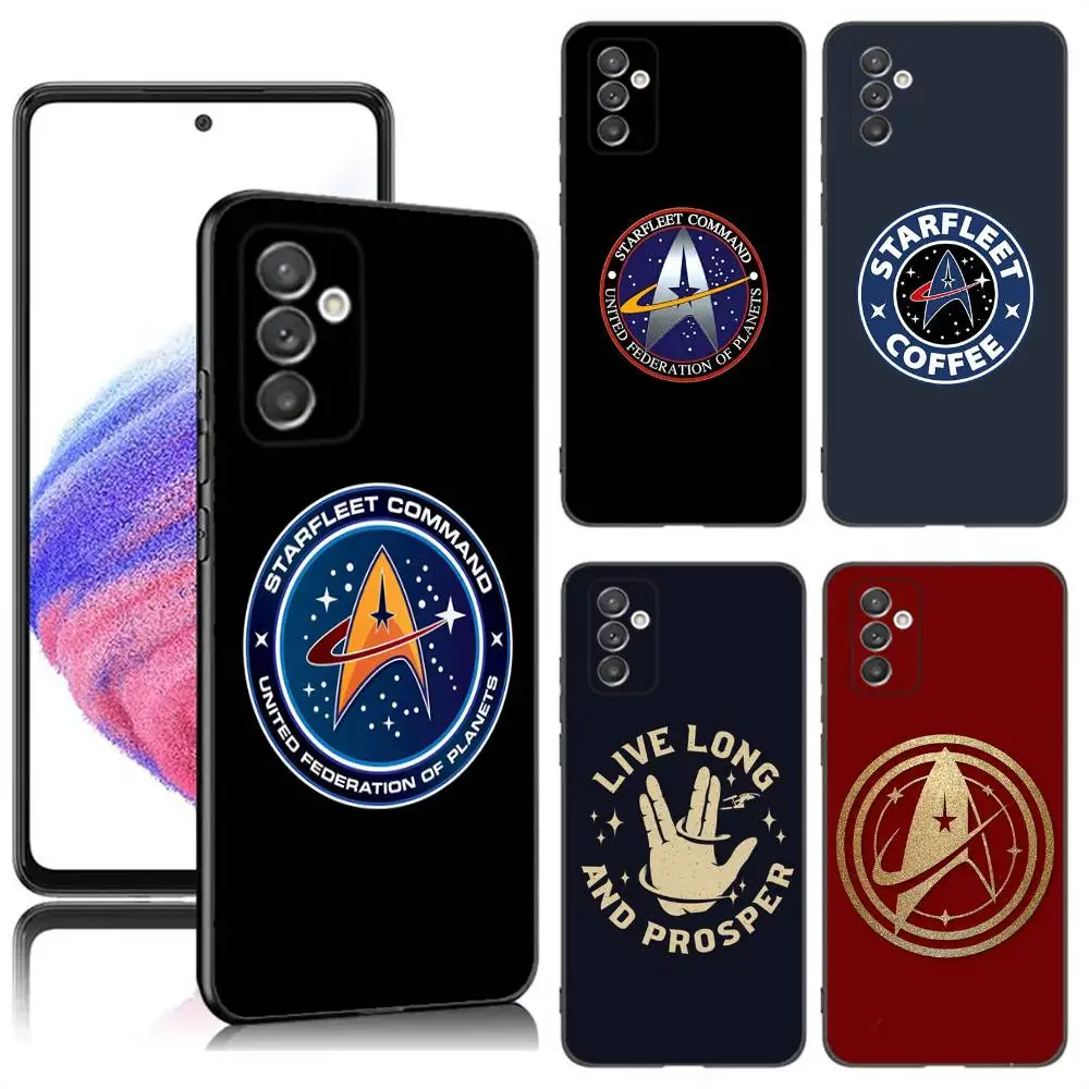 

S-Star Trek Ships Logo Phone Case For Samsung S24,23,22,30,21,10,9,Ultra,Plus,Lite,FE,5G Black Soft Case