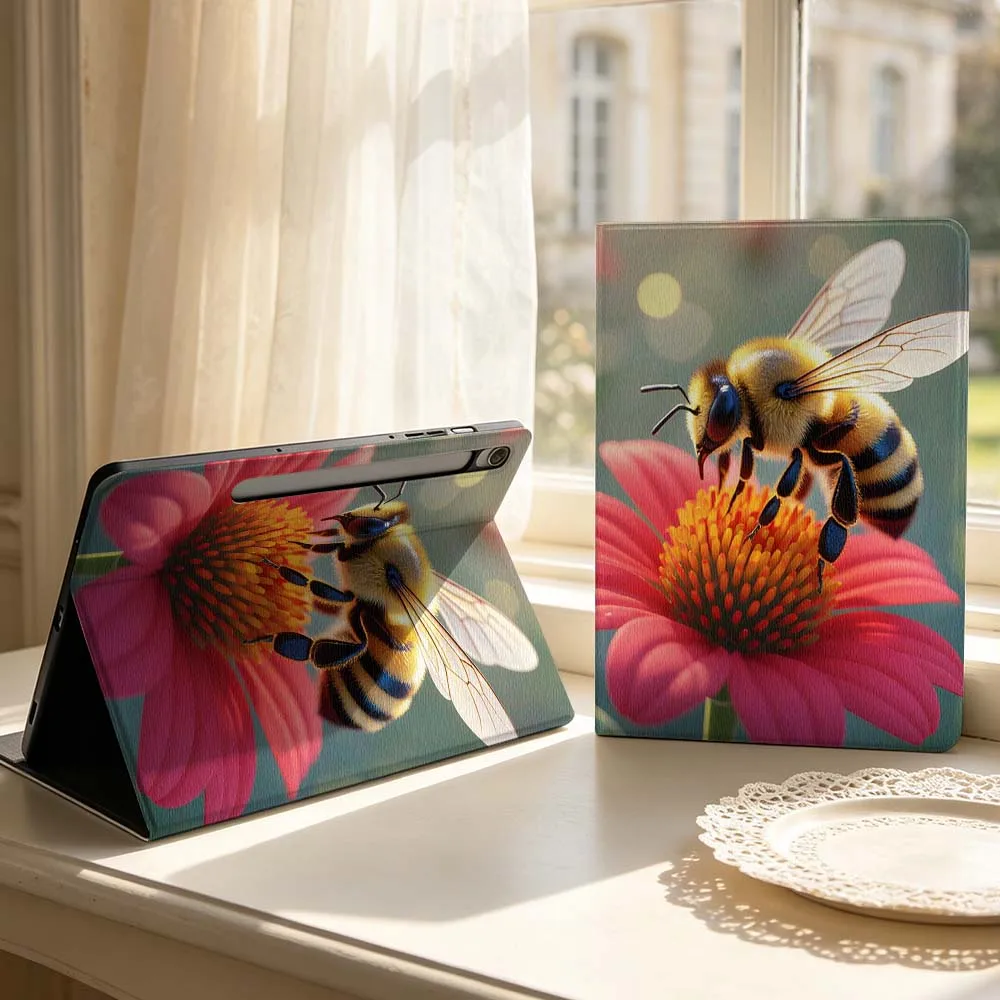 

Animal Bee Honeycomb For Samsung Galaxy Tab S11 S10 S9 S8 S7 S6 A9 A8 A11 Lite FE Plus Pen Tray Tablet Case Soft