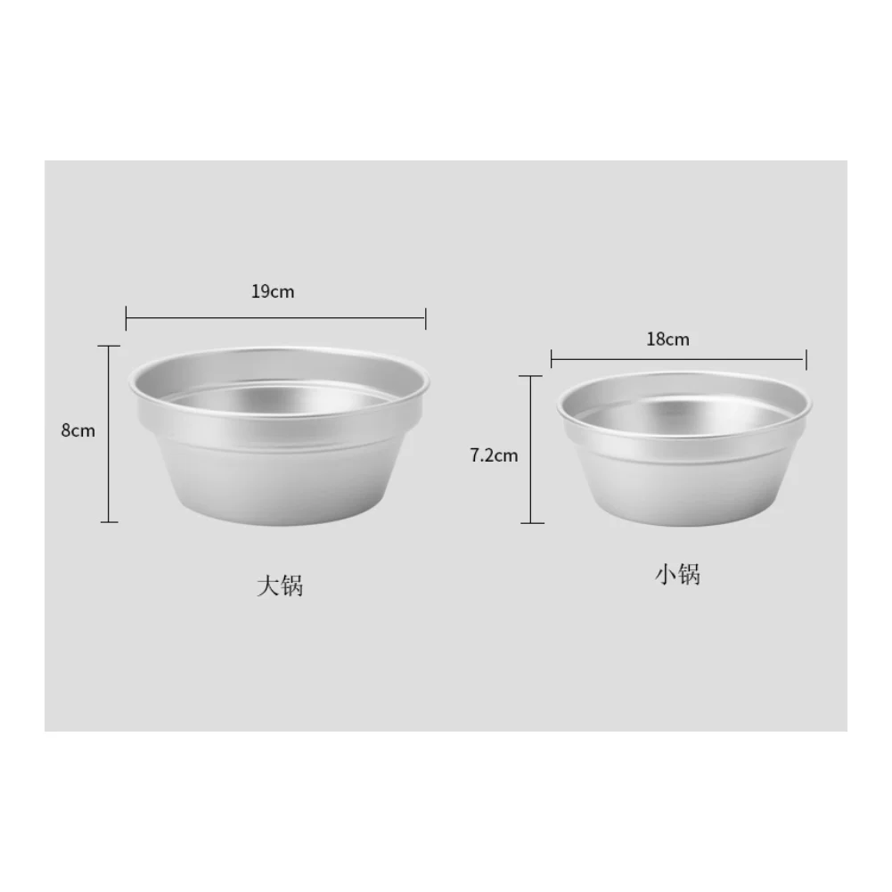 

Lightweight Set Camping Cookware For Camping Anodized Aluminum Lightweight Construction Windproof Design Silver