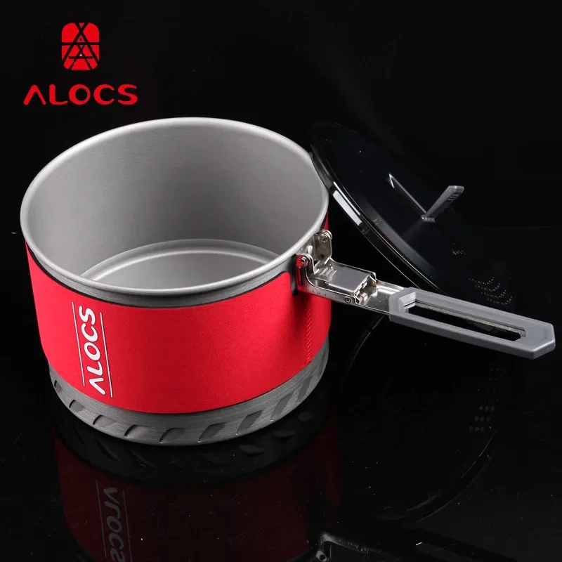 ALOCS Portable Camping Cookware for 1-2 Person Fast-Heating Pot Outdoor Picnic Hiking