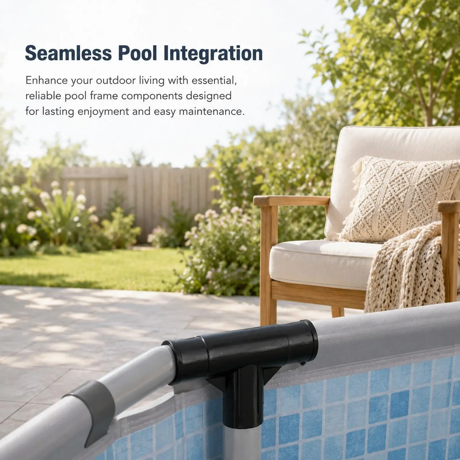 PP Plastic Pool Hose Connector Tee Coupling Fitting for Above Ground Pool Pump Replacement Parts