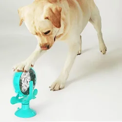 1PC Dog Toy Interactive Cat Slow Feeder Windmill Treat Dispensing Dog Toys with Powerful Suction Cup Cat Dog Treat Toy