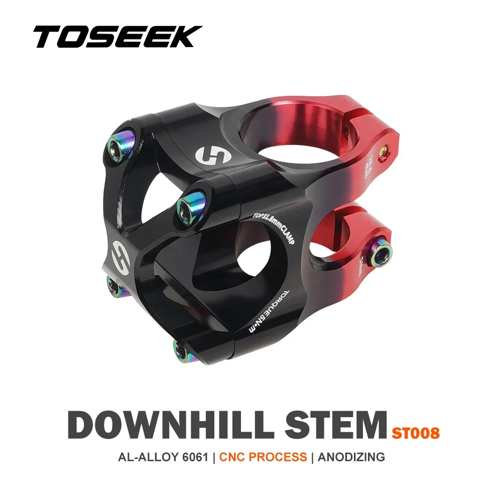 TOSEEK ST008 MTB Stem Aluminum Alloy Ultralight High-strength Short 35mm MTB Bike Table Bicycle MTB Power Bike Stem