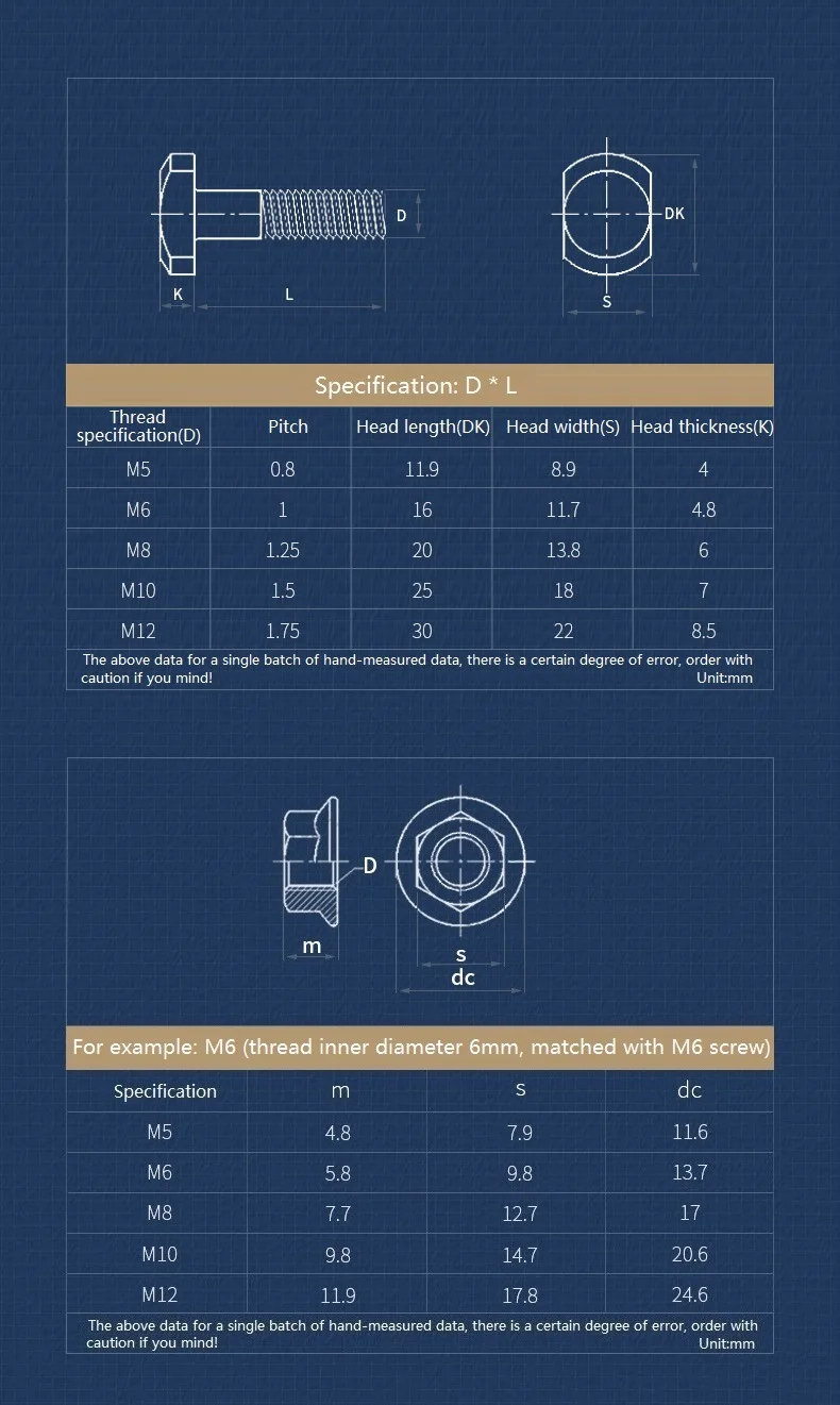 304 A2-70 Stainless Steel T-Slot T-Shaped Bolt / Hammer Head Screw and Serrated Flange Nuts Combination Set M5 M6 M8 M10 M12