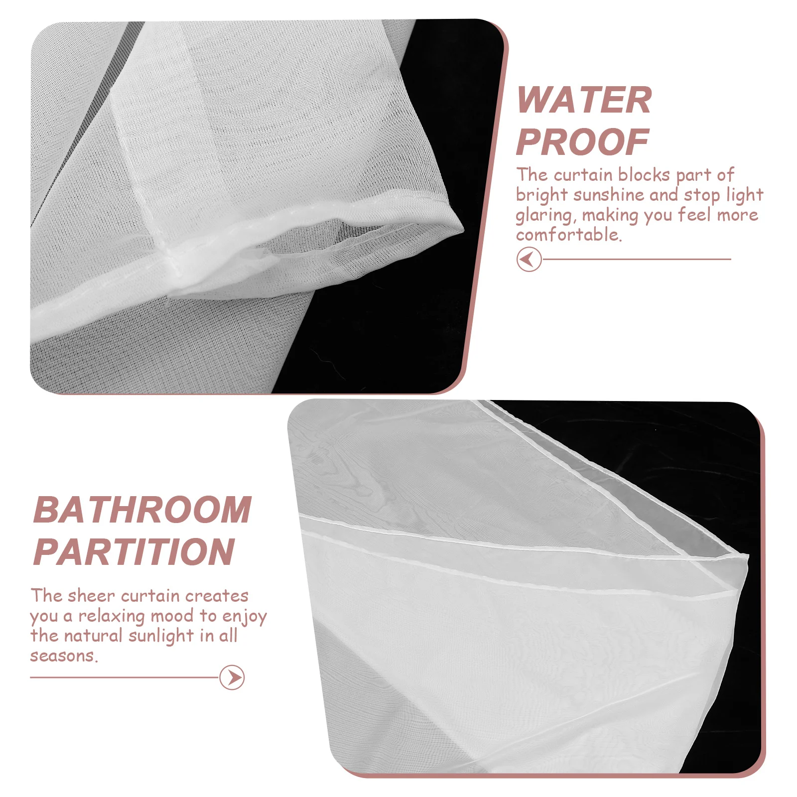 2 قطعة ستائر نافذة شبه شفافة بيضاء ستائر شفافة لغرفة المعيشة وغرفة النوم والمكتب ستائر زخرفية طويلة ستارة نافذة بيضاء