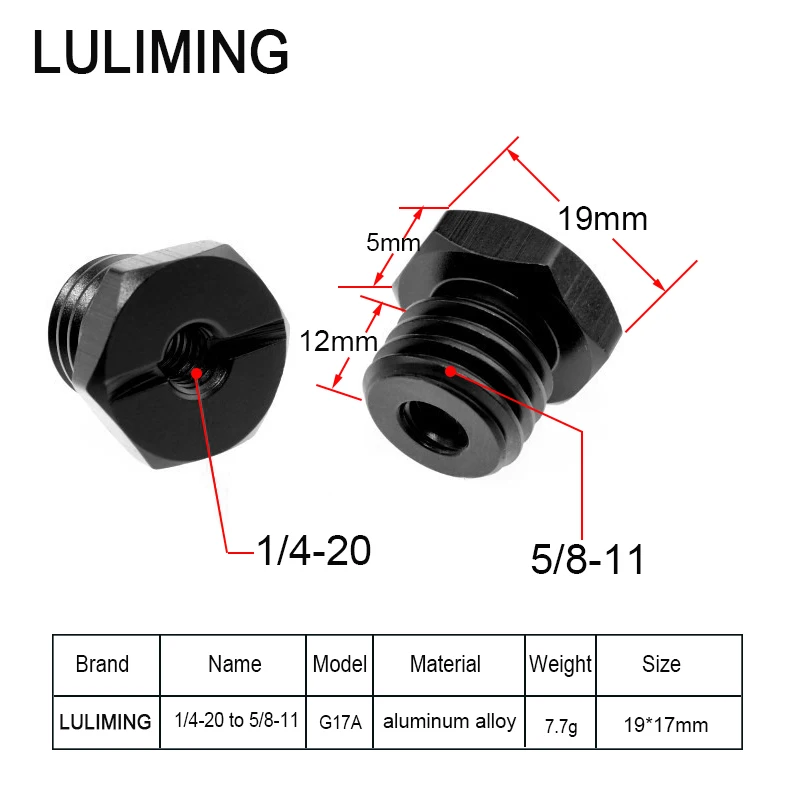 Aluminum Alloy 1/4-20 to 5/8-11 Female Male Threaded Screw Laser level Tripod Conversion Screw Laser Infrared Level  Adapter