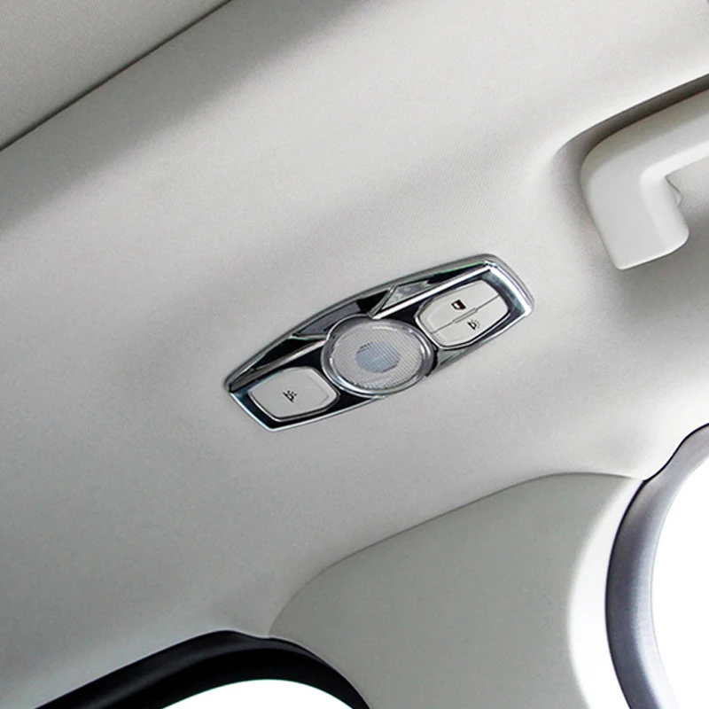 FOR FORD ESCAPE KUGA 2013 2014 2015 2016 2017 CHROME MAP READING LIGHT ROOF LAMP SWITCH TRIM COVER PANEL FRAME GARNISH BEZEL