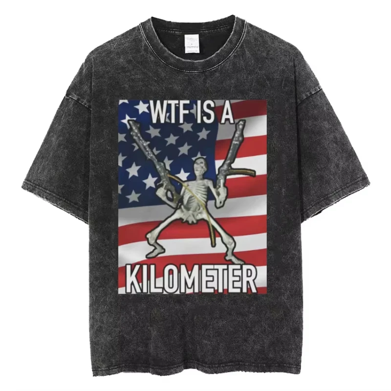 

Autism Skeleton Meme T Shirt Human Funny Skull Men Women Harajuku Gothic Vintage Washed T Shirts Oversized Casual T-shirt