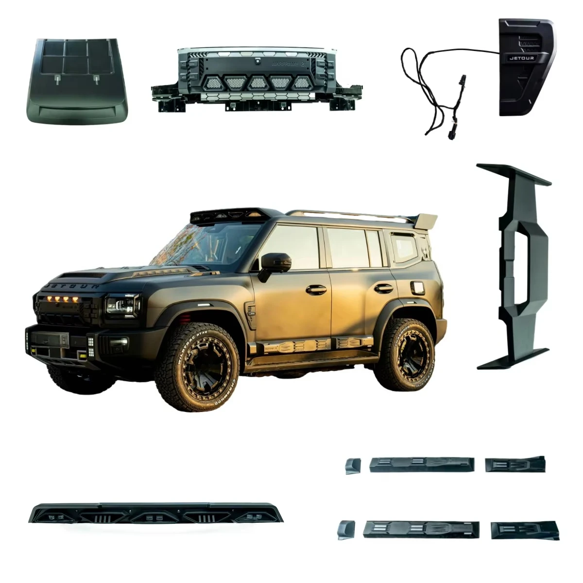 

Jetour Traveler T2 2025 2026 Accessories Body Kit Auto Parts Car Modification Kit Spoiler Bumper Grille Side Skit Accessories