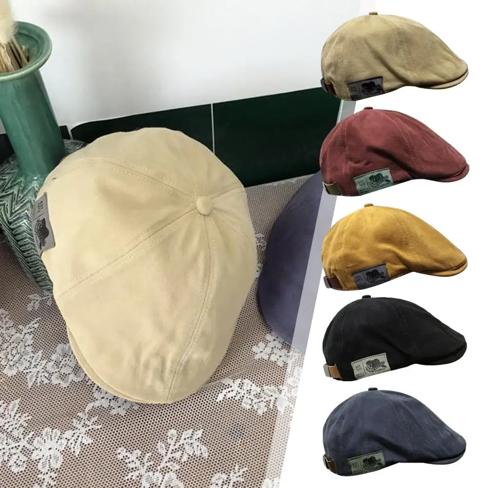 

2023 New Wearing Style Retro Vintage Street Beret Cap Fashion Classic Adjustable Hat Casual Women Sun Men Gatsby Shade Brit G9C8