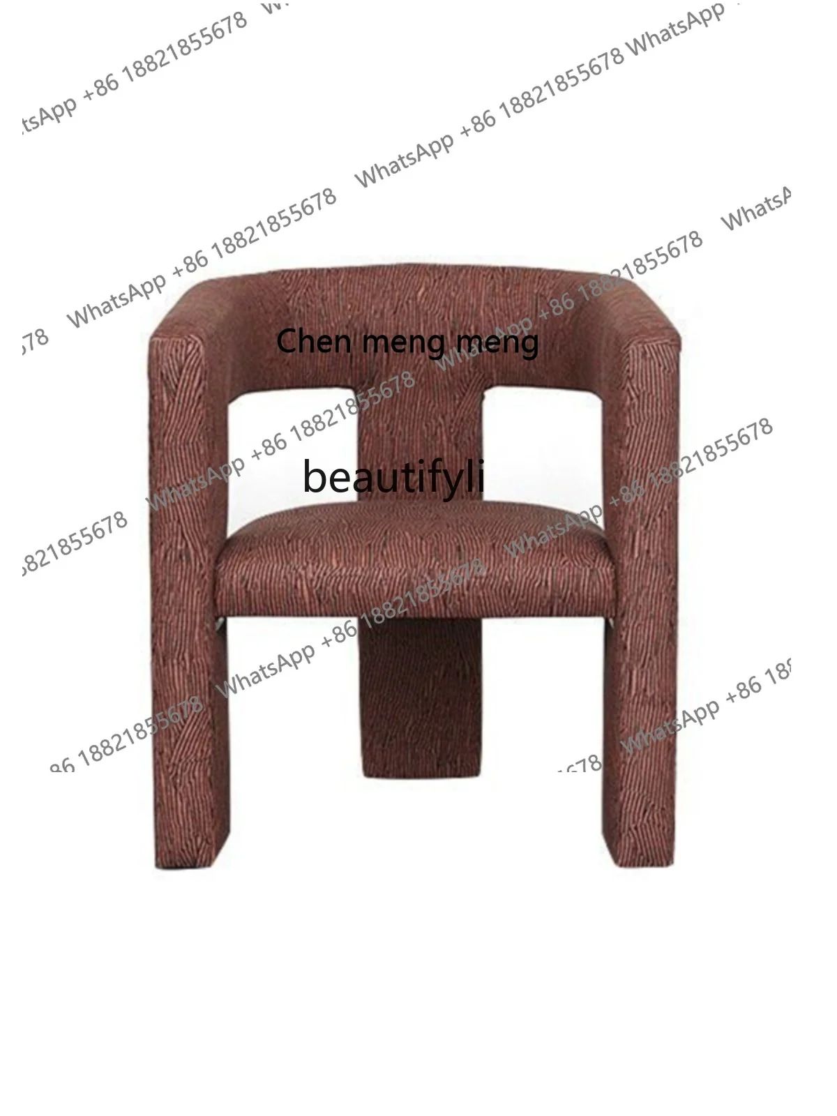 Modern Designer Hand-Painted Black and White Graffiti Line Triangle Sofa Hotel Villa Living Room Leisure Chair