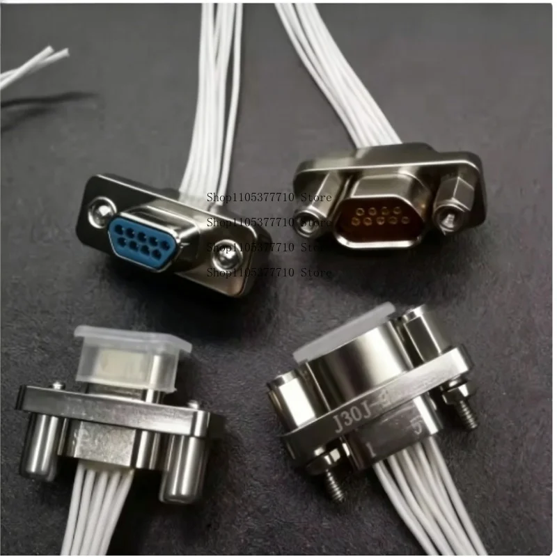 J30J Rectangular Connector, 9-Pin J30J-9TJL/9ZKP/9ZKW-J Aviation Electrical Connector for Industrial Use