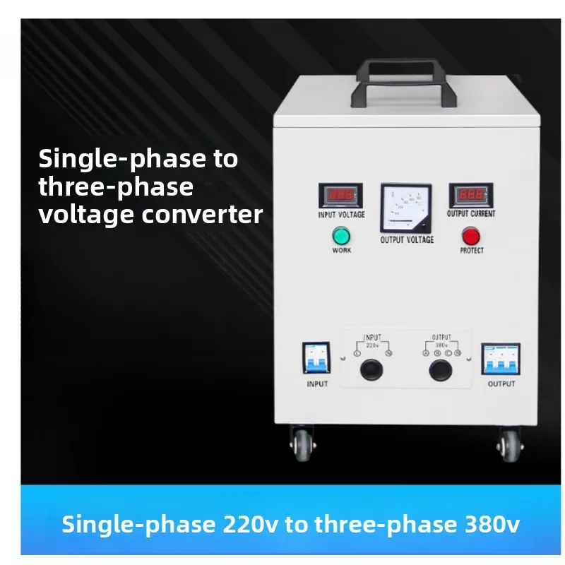 2.2/4/5.5/7 5/8.5 KW Single Phase 220v To 380v Three Phase Step-up Transformer, Power Converter