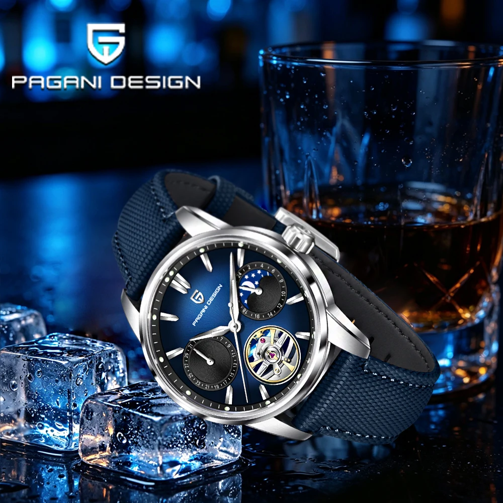 2026Pagani design fashion men's watch calendar mechanical men's watch AR sapphire mirror 100m waterproof automatic watch relógio