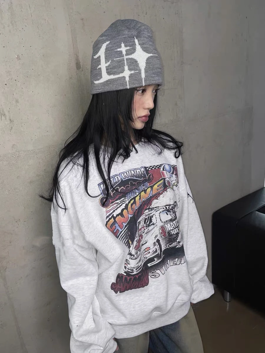 Versatile Knitted Cold Hat Star Y2K Retro Sle Casual Faion Letter Cap for Young Women Winter Season Streetwear