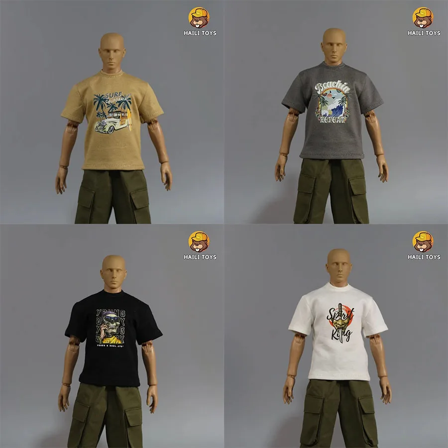 

HAILI TOYS HF010 1/6 Male Soldier Fashion T-shirt Clothing Model Toy Accessories Fit 12'' Action Figures In Stock