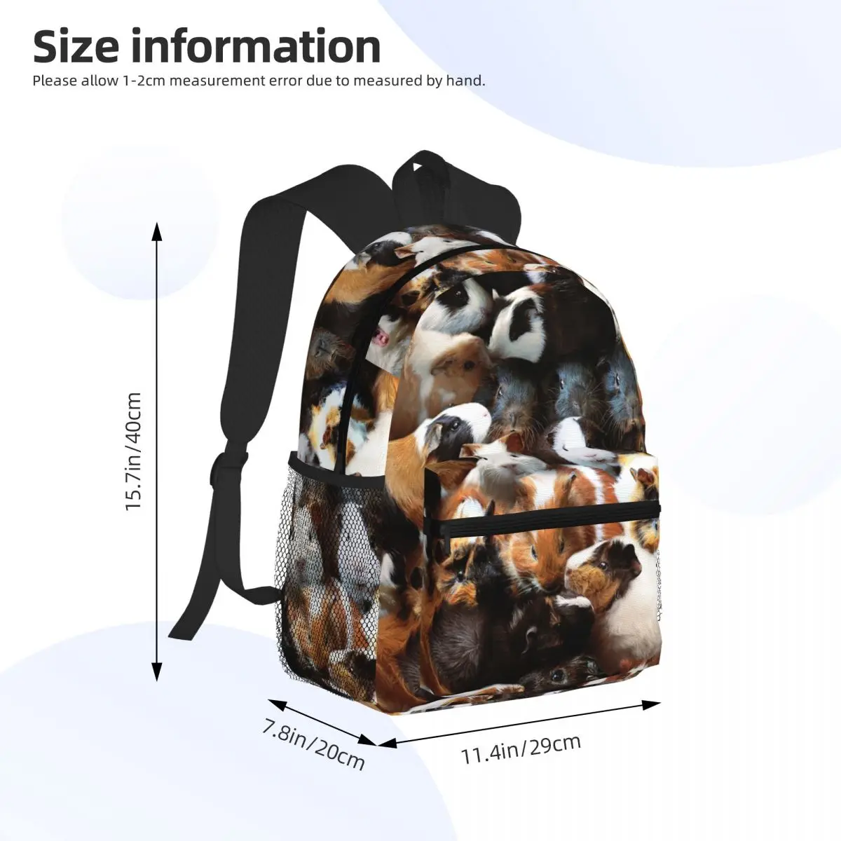 Guinea Pigs Student Backpack School Bag Hiking Travel Daypack for Boys Girls Bookbag Shoulder Bags