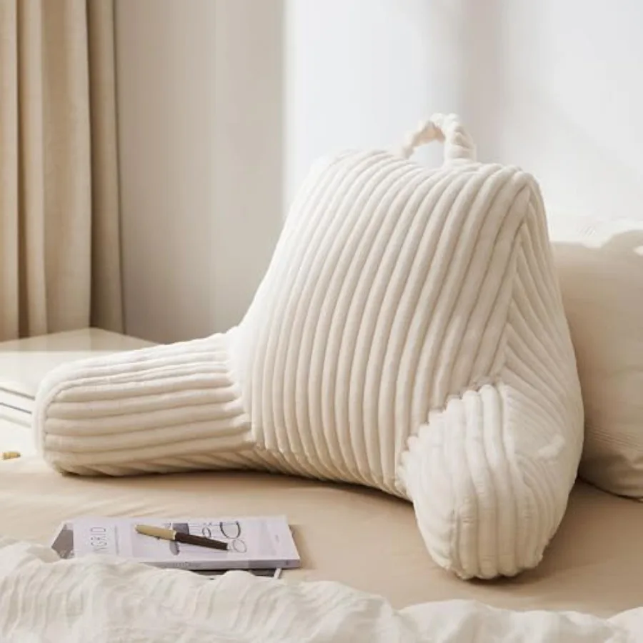 

Reading Pillow for Sitting in Bed Flannel Back Pillow Bed Sitting Up for Adult and Backrest Cushion for Sit Up in Couch or Floo