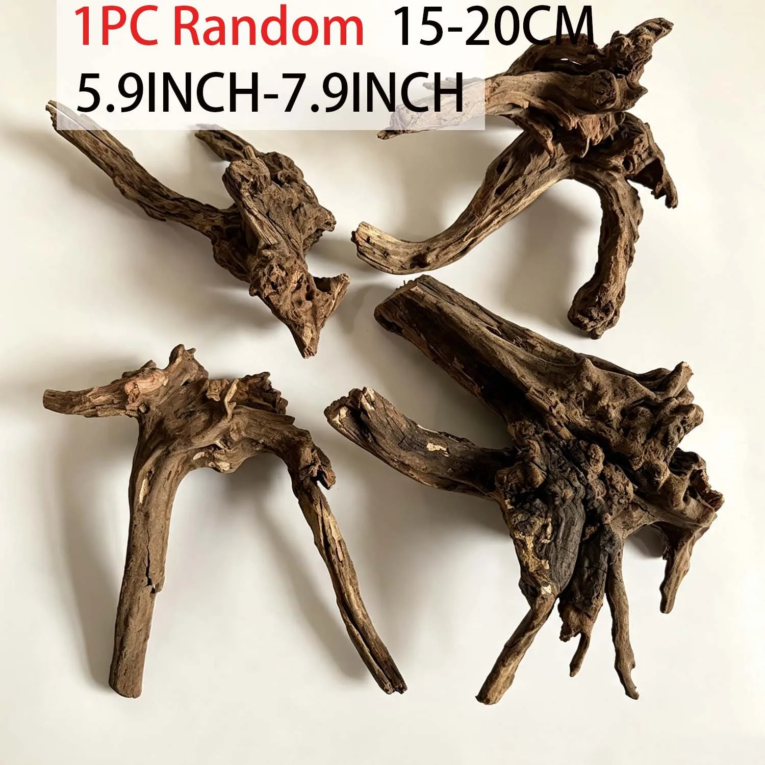 15-20CM 1Pc Natural Driftwood Coral Reef Decor Wooden Aquarium Decoration For Fish Tank Reptile Climbing Turtle Habitat Durable - view 6
