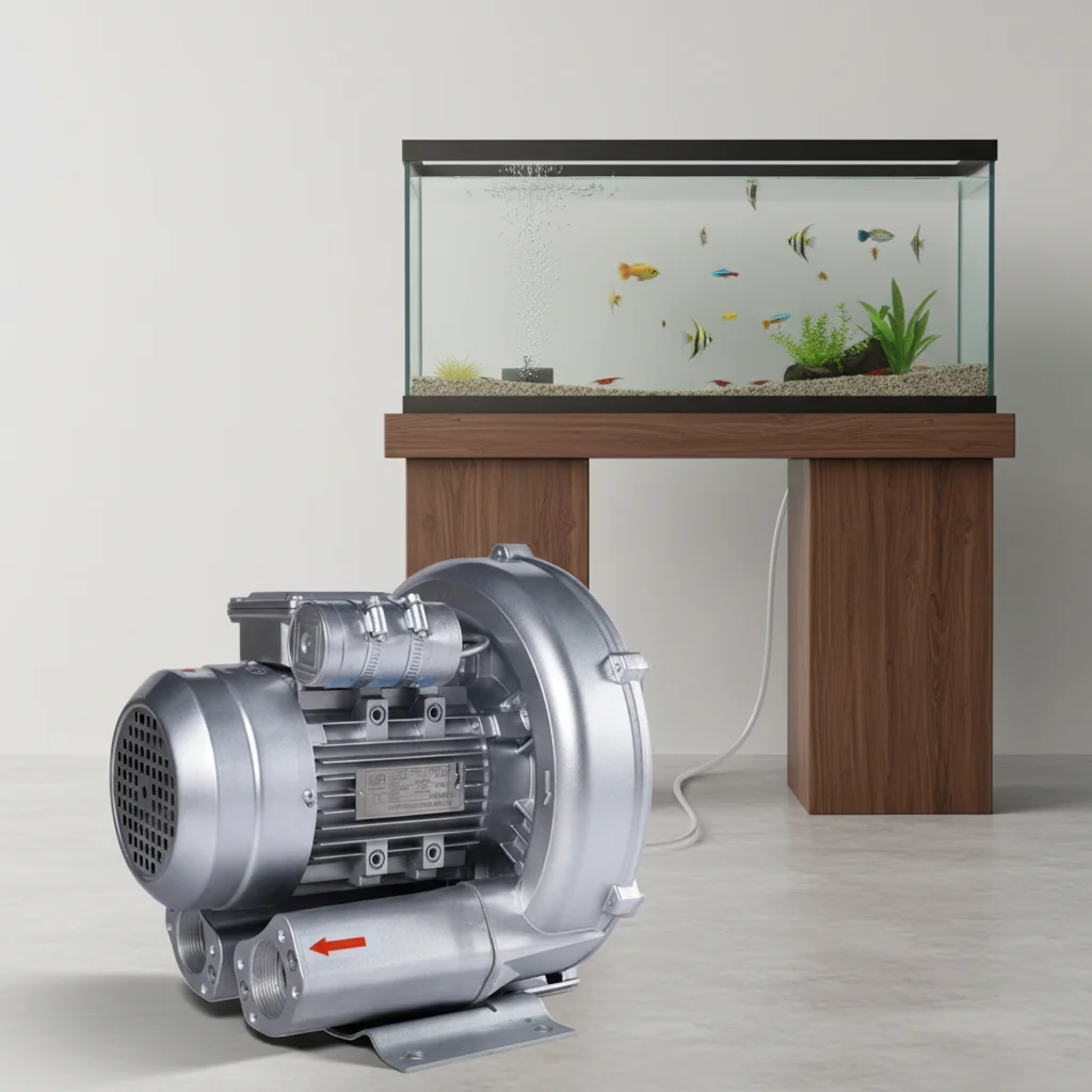 Low Noise Single Stage Single Phase 250w Ring Blower air Pump 220v for Aquarium and Fish tank
