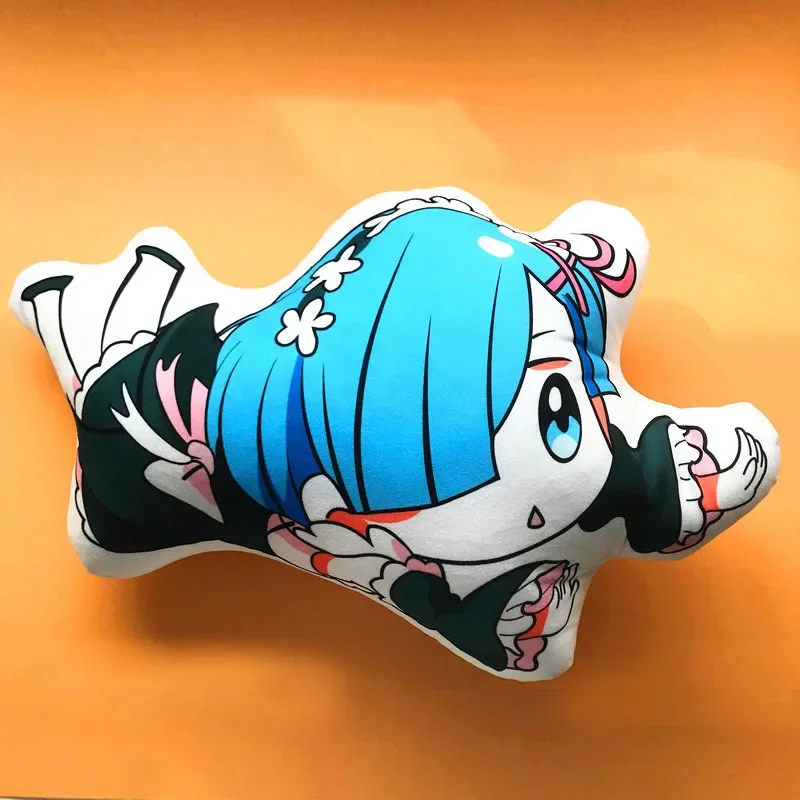 Animazione derivati Hot Anime Rem Ram peluche cuscino stile ciondolo blu rosa morbido Kawaii zaino ciondolo Souvenir presente