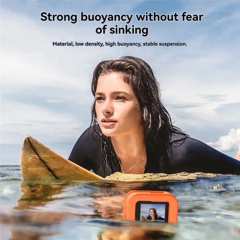 B92B Floating Waterproof Case for GoPro for Hero 9/10/11/12/13 Buoyancy Protective Underwater Diving Shell Orange EVA
