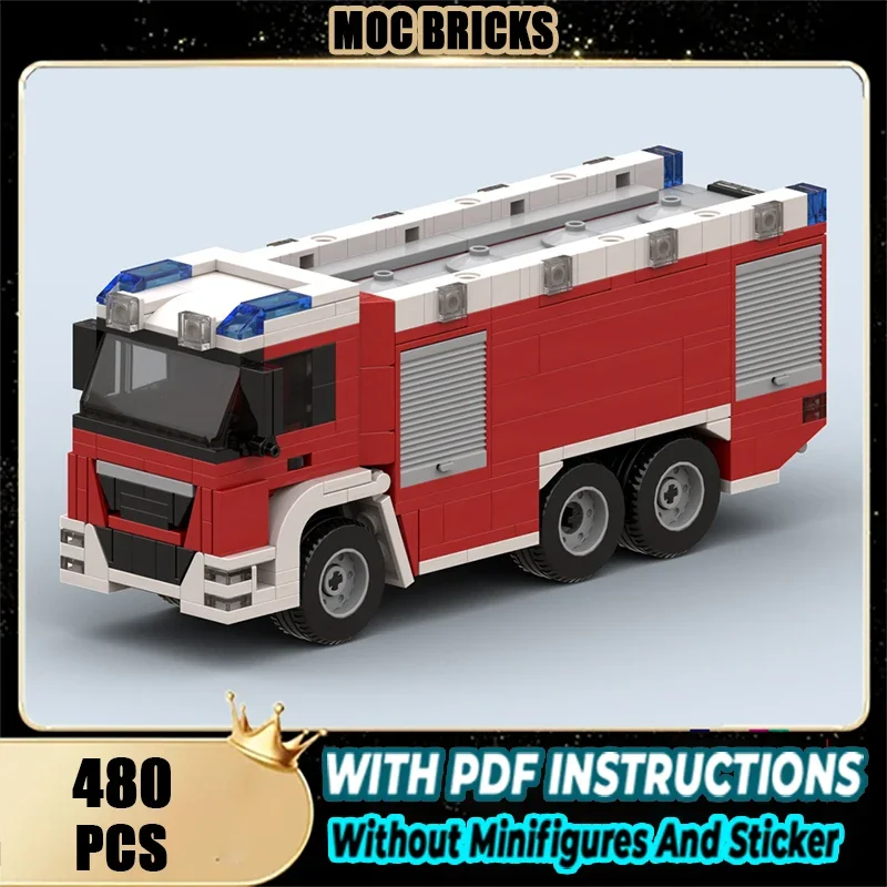 

Moc Building Blocks Austrian Fire Tanker Technology Modular Bricks Model Gifts Christmas Toys DIY Sets Assembly！