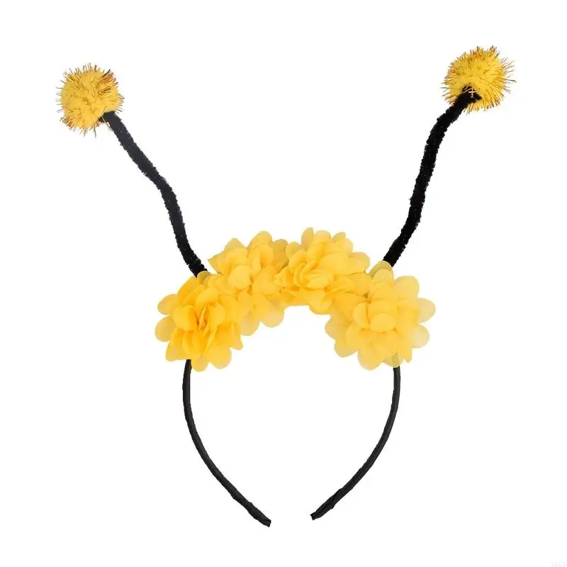 N58f Tier Kostüm Set Biene Ohren Stirnband Flügel -Röcke für Kinder Mädchen Halloween Party Kostüm Tier Cosplay