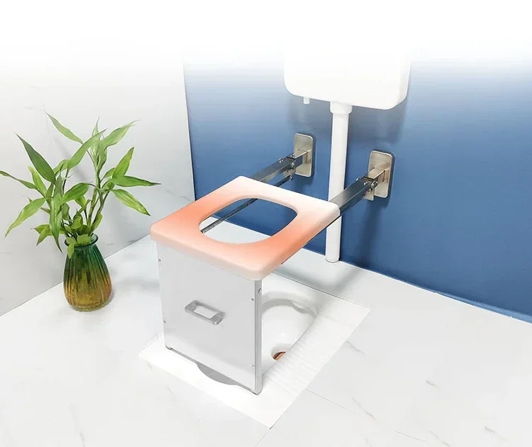 Squatting and Sitting Dual-purpose Toilet Folding Wall-hung Small Space Squatting and Changing to Toilet Bath Bench
