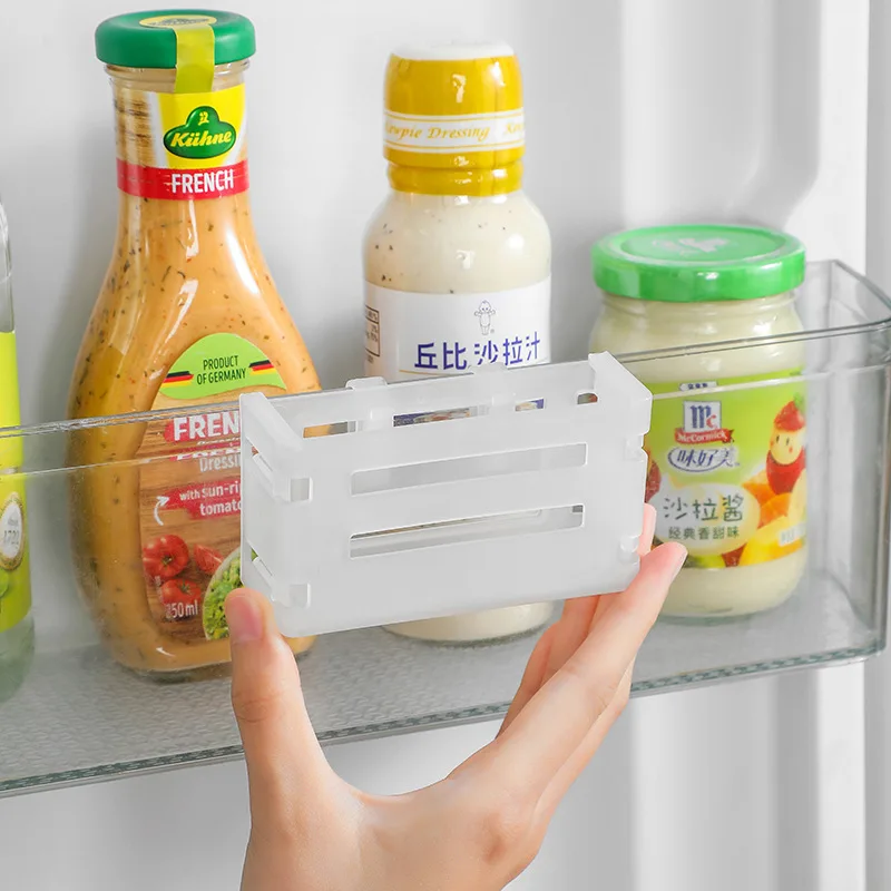

4189 Retractable Small Hanging Box for Refrigerator Free Adjustment Refrigerator Side Door Sauce Snack Organize Hanging Basket