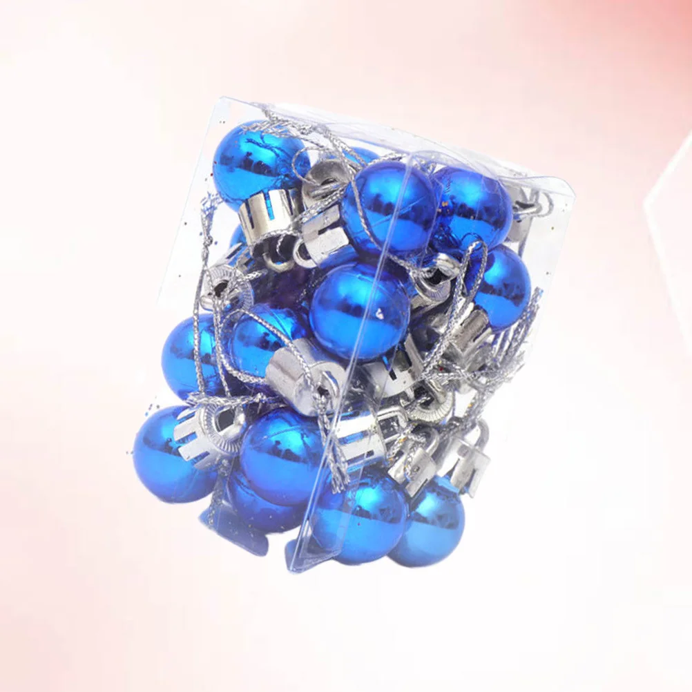 

24pcs 2Cm Miniature Ball Decoration Christmas Hanging Pendant For Tree Home Entryway Xmas Party Decorative Props Plastic