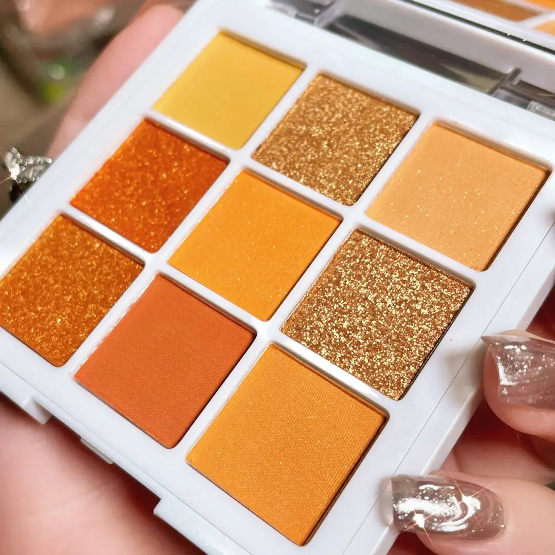 earth color matte eyeshadow palettes Glitter Eyeshadow Lasting Charming Sweet Orange Bean Paste Color Makeup Cosmetic