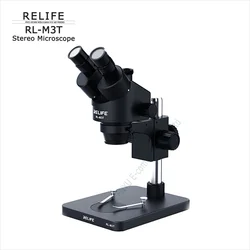 Microscopio stereo trinoculare HD RELIFE RL-M3T può essere installato dispositivo di visualizzazione esterno 0.7-4.5X zoom continuo Multi-angolo