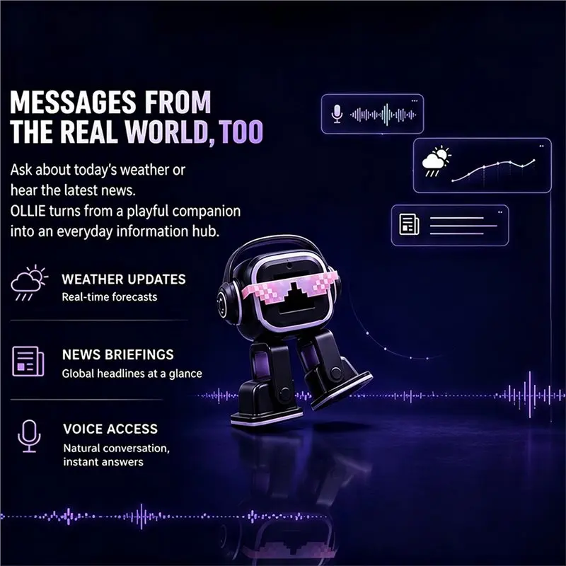 2025 Intelligent Emotion Perception AI Companion Robot With Camera Voice Chat Touch Interaction Music Stories Weather