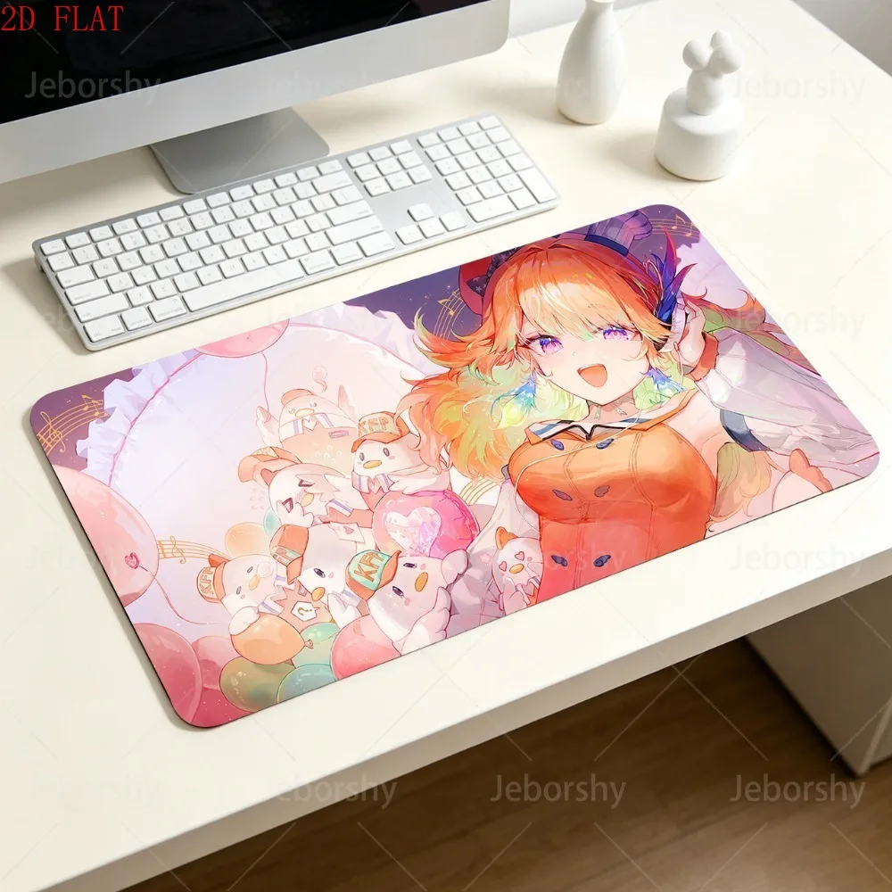 2026 New Takanashi Kiara Large Gaming Mouse Pad Non Slip Rubber Desk Mat for PC Office Hololive Vtuber Anime Gift