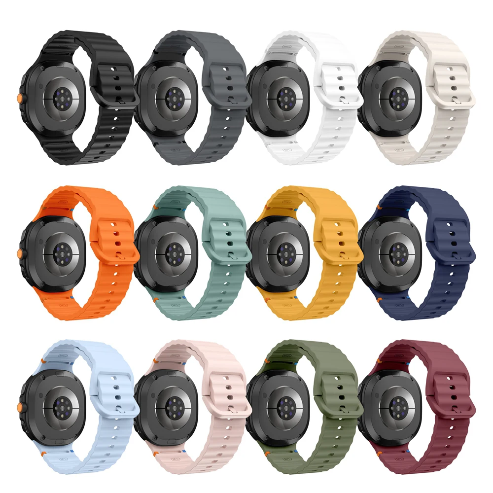 حزام سيليكون بنمط موجة لهاتف سامسونج جالاكسي 8 كلاسيك 46 ملم بديل لسوار المعصم لهاتف جالاكسي 8 كلاسيك 44 ملم 40 ملم #6