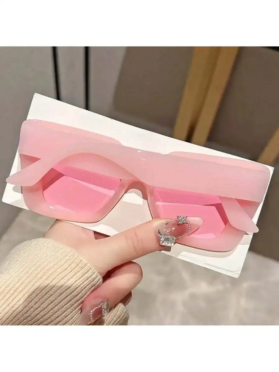 

Pink Cat Eye Fashion Sunglasses For Women Square Frame UV400 Protection