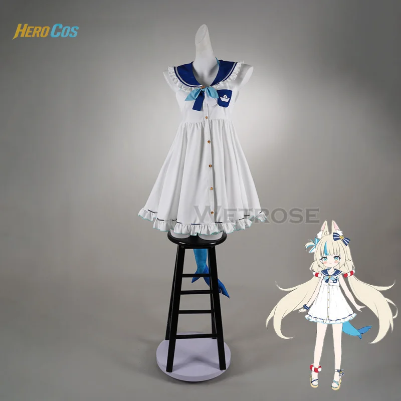 

Vtuber Sameko Saba Cosplay Costume Navy JK uniform Role Play Halloween Carnival Party Outfit for Women Girls HERO Cos
