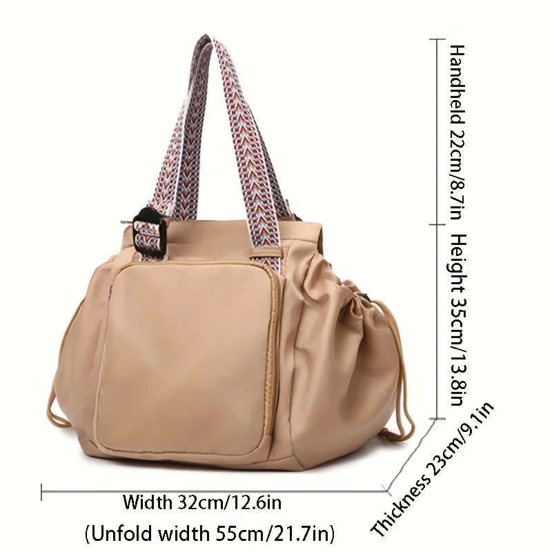 

Большой рюкзак на шнурке, прочная спортивная сумка на молнии. Многокарманный, прочный и легко чистящийся. Для спортзала, путешествий, школы и покупок