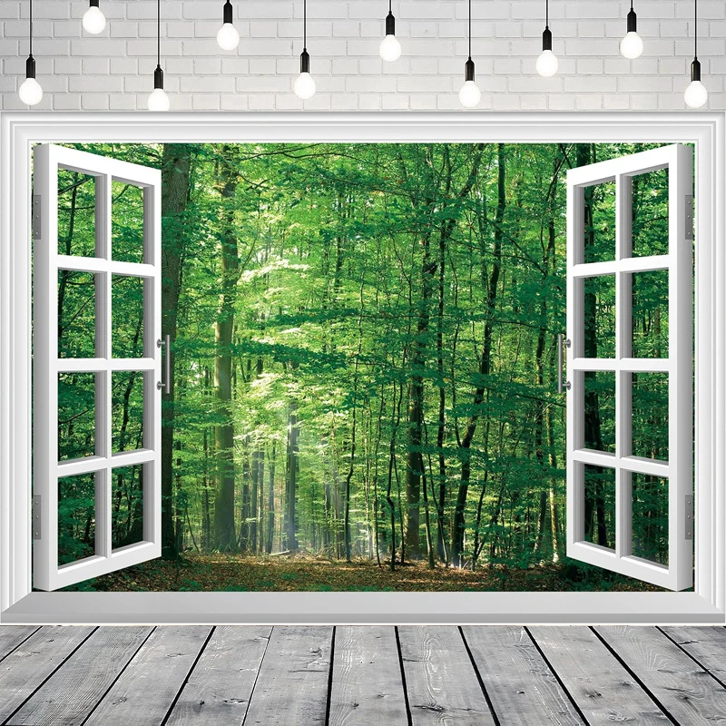 Office Photography Backdrop For Video Conference With Window Background Screen For Children Taking Studio Background Poster