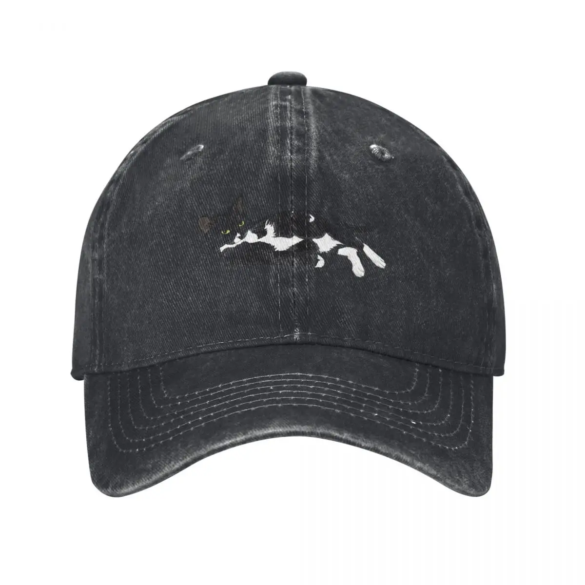 

Tuxedo Cat Lounging Baseball Cap Hat Beach tea Hat Women Hats Men's