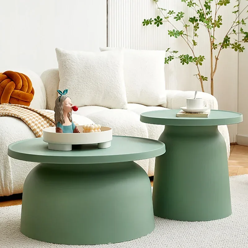 

Beautiful Living Room Coffee Table Hardcover Minimalist Premium Plastic Tables Round Luxury Mesa De Centro De Sala Furniture