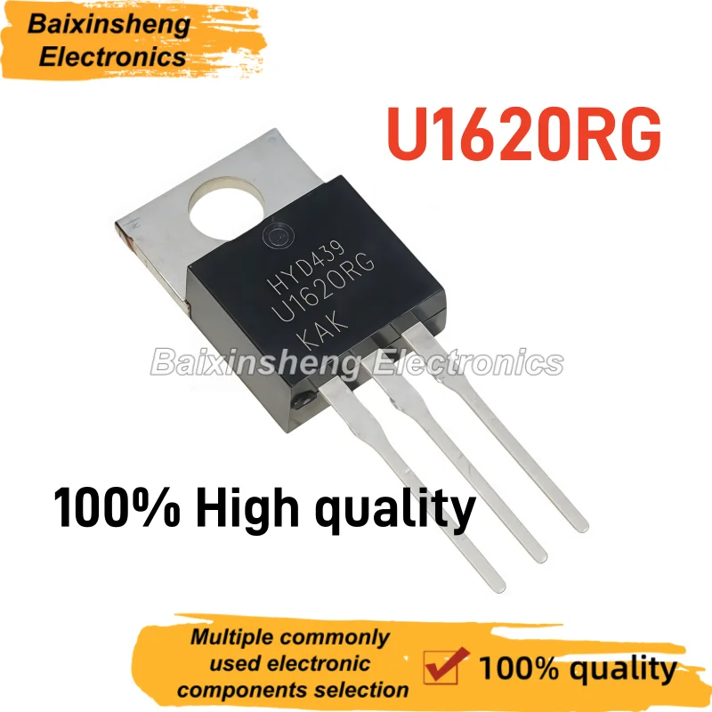 10PCS New U1620RG TO-220 Ultrafast Recovery Rectifier Diode 16A 200V Common Anode Dual Diode Electronic Components In Stock