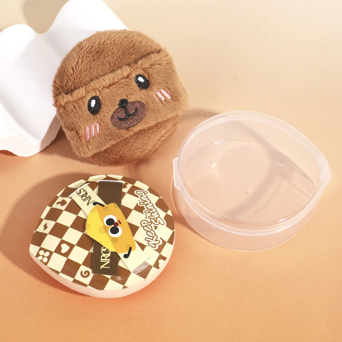 1/2 Stück – superweicher Make-up-Puff + Aufbewahrungsbox, geruchlos, nass und trocken, superweich, elastisch, hautfreundliche Make-up-Werkzeuge.