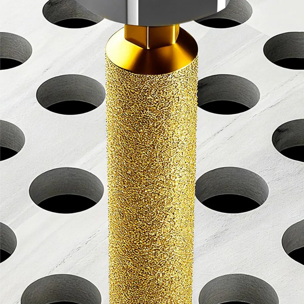 Wax Drill Bit Diamond Tile Drill Bit Set with Cooling Wax Core Anti-slip Hex Shank Marble Granite Glass Concrete Drilling Tools