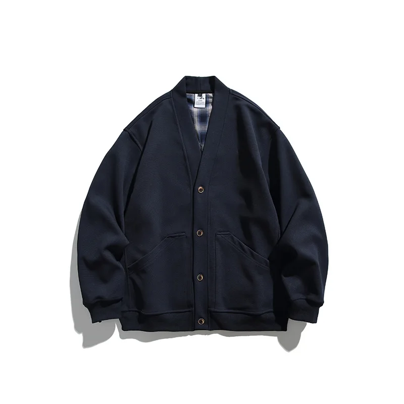 

Early Spring 2026 American Retro V-neck Casual Cardigan Jacket Small Design Wear-resistant Street Trend Loose Fit Single Button