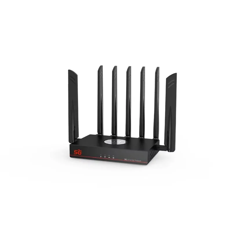 M12K43 MT7981 AX3000 Wifi 6 SDX62 SDX75 مودم مزدوج سيم صينية كبيرة صامتة مروحة تبريد 5g بطاقة Sim راوتر