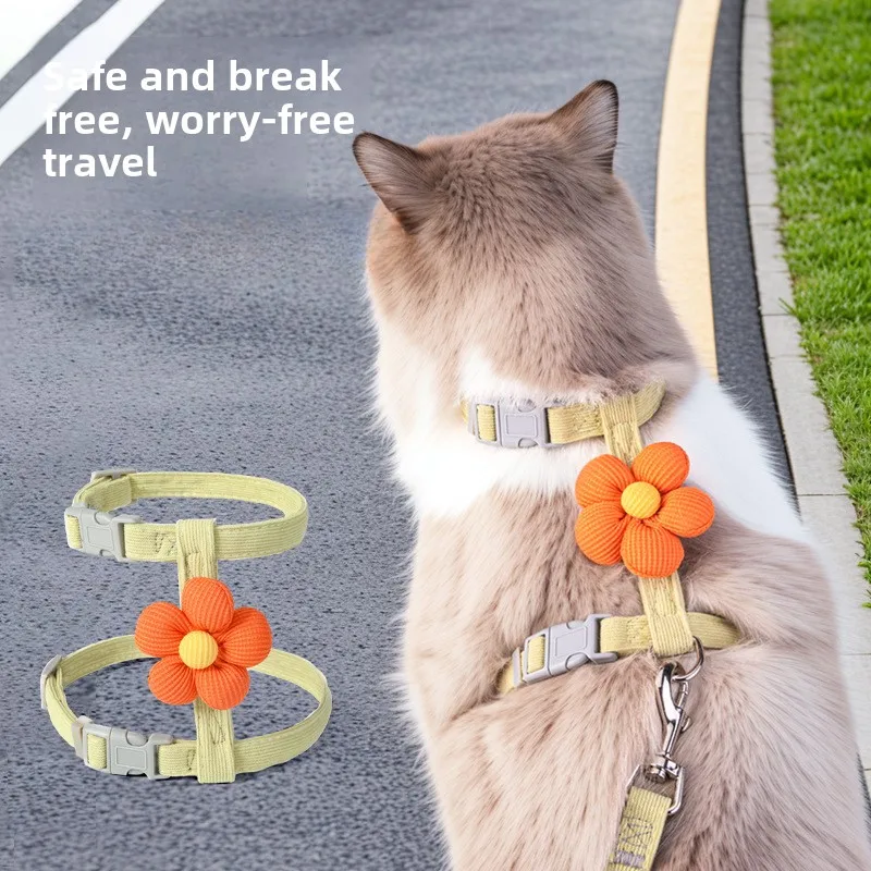 Katzengeschirr, Leine-Set, verstellbar, Welpengeschirr, Weste, auslaufsicher, für Kätzchen, Brustgurt, Chihuahua, Mops, für Spaziergänge im Freien
