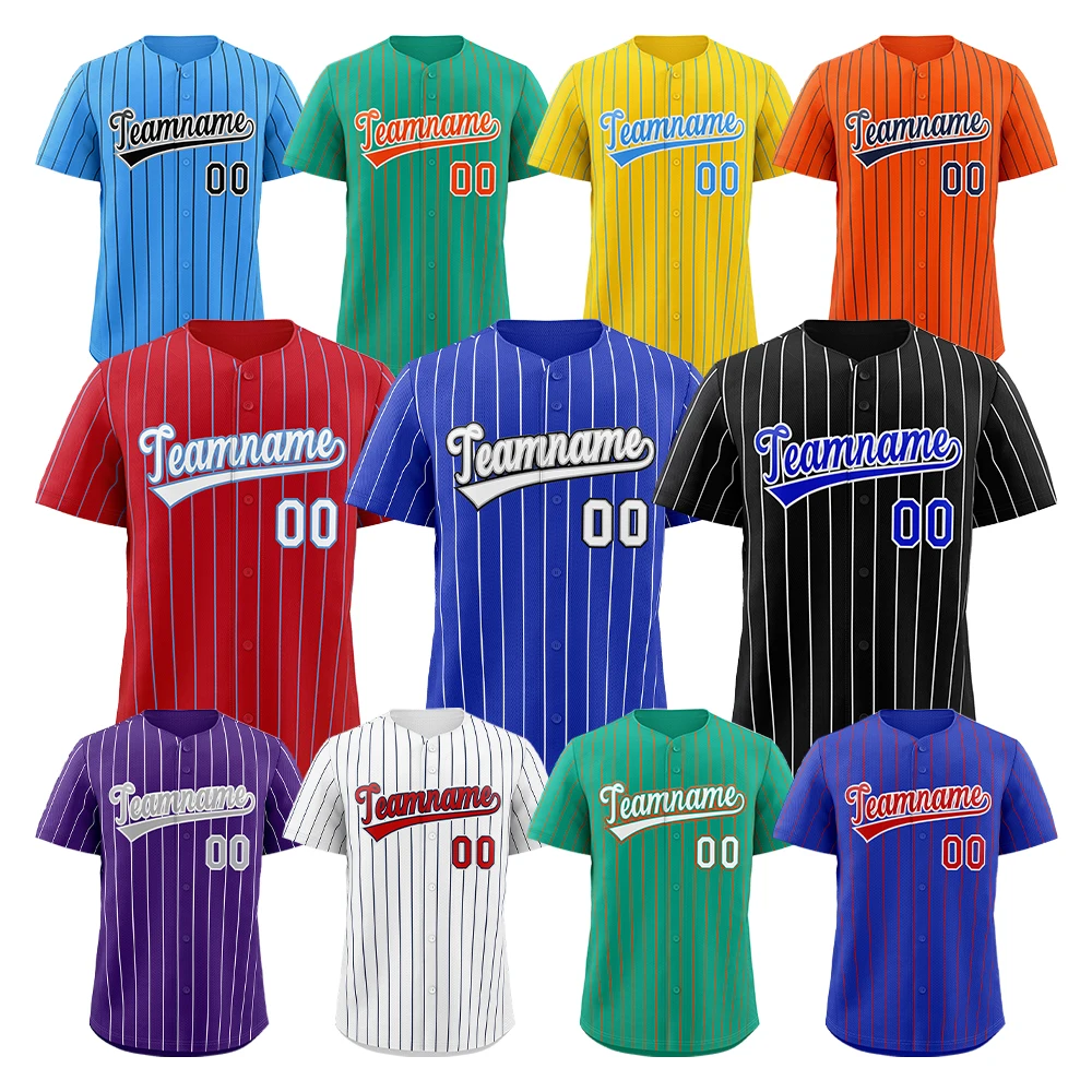 

New Style Baseball Jersey Customize Logo Design Men Mesh Sublimation Baseball Shirt Embroidery Blank Team Uniform Softball Wear